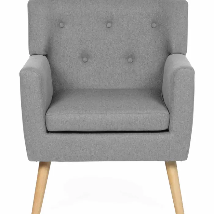 Fauteuil scandinave gris chiné