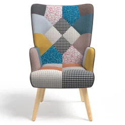 Fauteuil scandinave multicolore