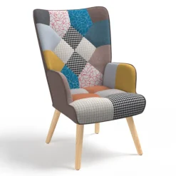 Fauteuil scandinave multicolore