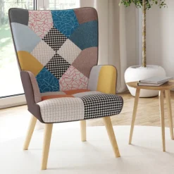 Fauteuil scandinave multicolore