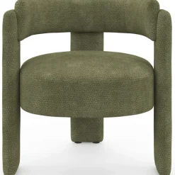 Fauteuil tripode tissu chenille vert