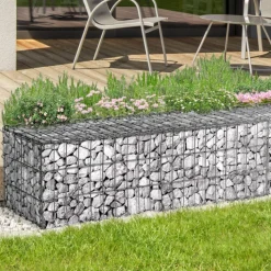 Gabions pour pierre (jardin) 100 x 30 x 30 cm : lot de 2