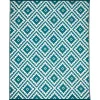 Grand tapis bleu canard pour terrasse et extérieur