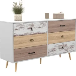 Grande commode scandinave XXL 6 tiroirs