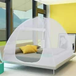 Grande moustiquaire dôme pop-up 195x180 cm pour lit