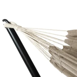 Hamac taupe avec support métal
