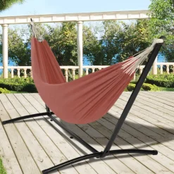 Hamac terracotta avec support métal