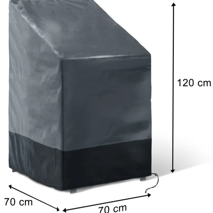 Housse protection chaise imperméable grise et noire