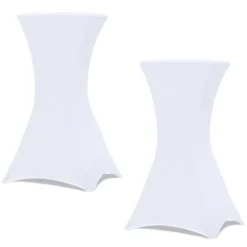 Housses blanches pour table haute de réception
