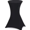 Housses noires pour table haute de réception