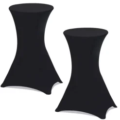 Housses noires pour table haute de réception
