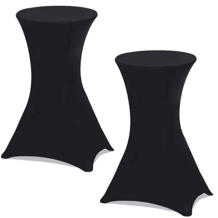 Housses noires pour table haute de réception