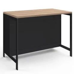 Ilot central cuisine bois et noir 120 cm