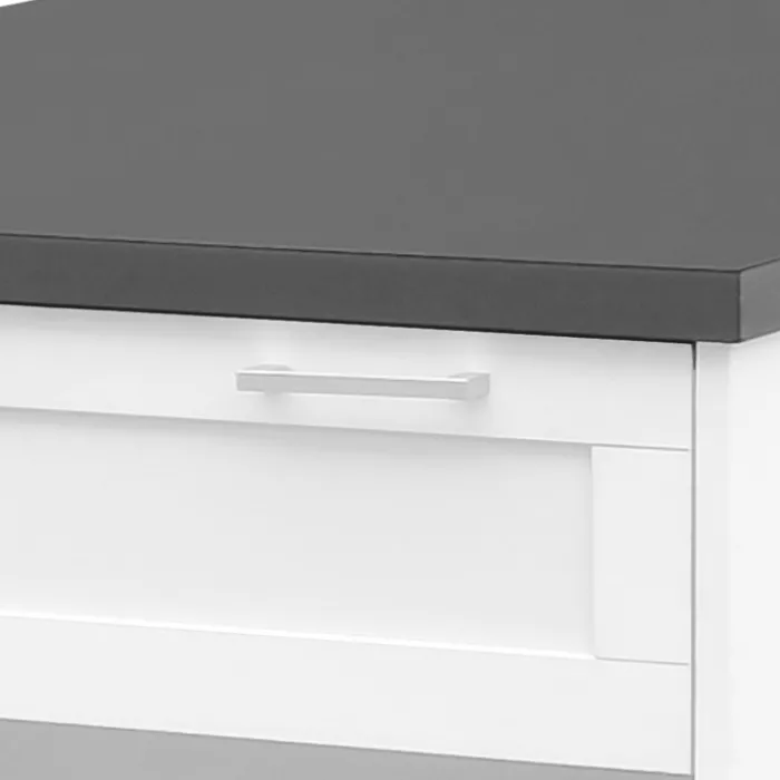 Ilot mange debout blanc et gris 130 cm