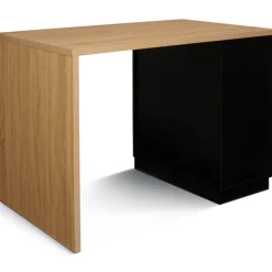 Ilot mange debout noir et bois 130 cm