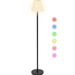 Lampadaire solaire extérieur LED multicolore