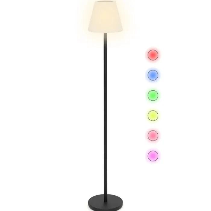 Lampadaire solaire extérieur LED multicolore