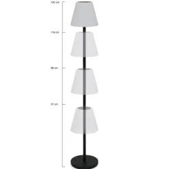 Lampadaire solaire extérieur LED multicolore
