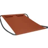 Lit bain de soleil 2 places terracotta en toile