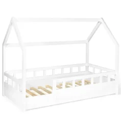 Lit cabane enfant blanc 80 x 160 cm