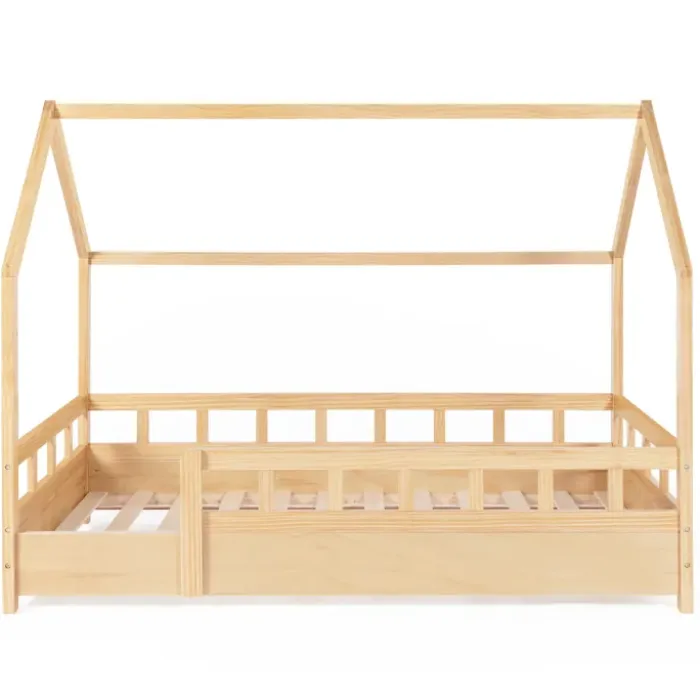 Lit cabane enfant en bois 80 x 160 cm