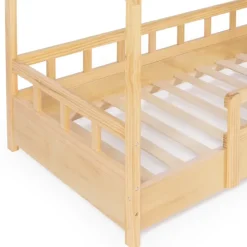Lit cabane enfant en bois 80 x 160 cm