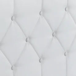 Lit coffre avec tête de lit blanc 160x200 cm