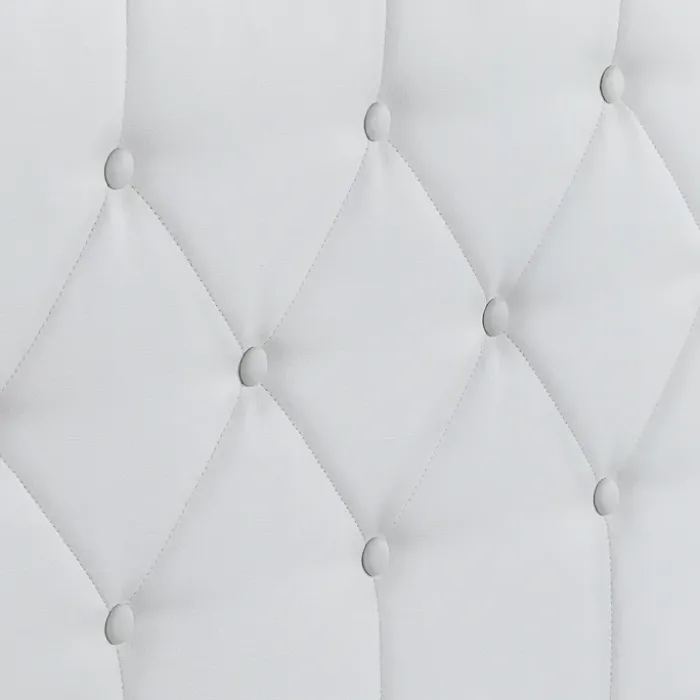 Lit coffre avec tête de lit blanc 160x200 cm