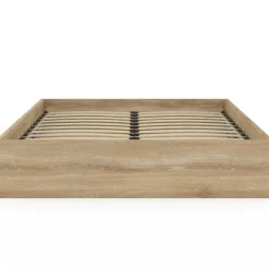 Lit coffre double SANDSIDE avec sommier 140 x 190 cm hêtre