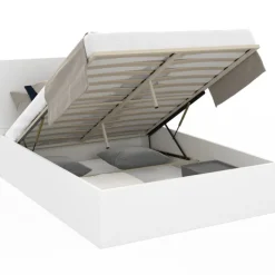 Lit coffre double 140x190 cm coloris blanc