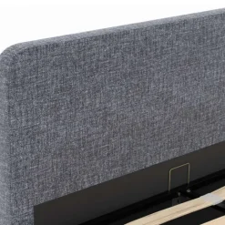 Lit coffre 140x190 cm gris anthracite