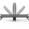 Lit d’appoint pliant 1 personne en métal avec sommier et matelas 70x190 cm gris et noir