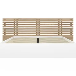 Lit deux places de 160 x 200 cm avec rangements et tablettes de chevet