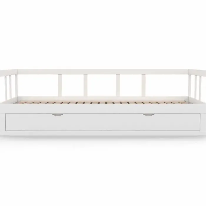 Lit gigogne transformable en lit 2 places blanc