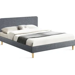 Lit scandinave gris 2 places 160x200 cm