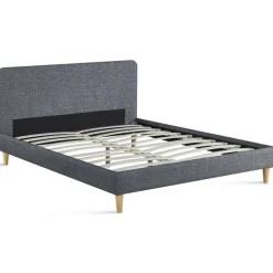 Lit scandinave gris 2 places 160x200 cm