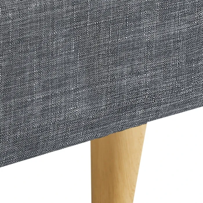 Lit scandinave 140x190 cm gris