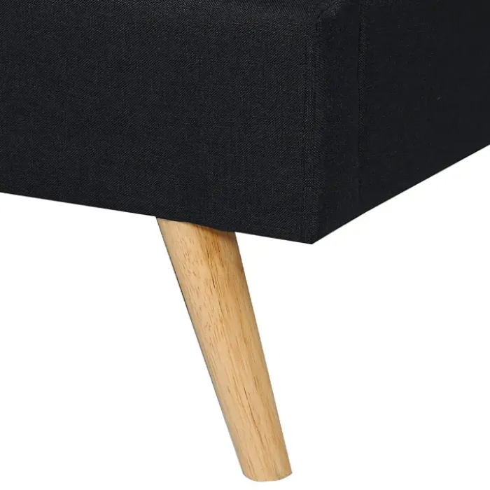 Lit style scandinave 160x200 cm noir