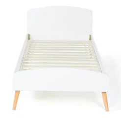 Lit style scandinave 90x190 cm blanc