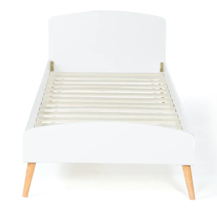 Lit style scandinave 90x190 cm blanc