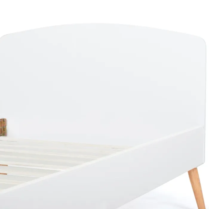 Lit style scandinave 90x190 cm blanc