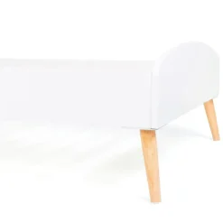 Lit style scandinave 90x190 cm blanc