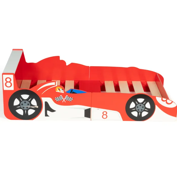 Lit voiture Formule 1 rouge