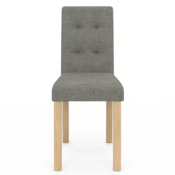 Lot 4 chaises capitonnées gris chiné