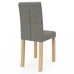 Lot 4 chaises capitonnées gris chiné