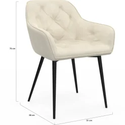 Lot chaises et fauteuils de table beige