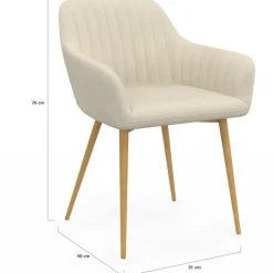 Lot chaises et fauteuils de table avec pied effet bois