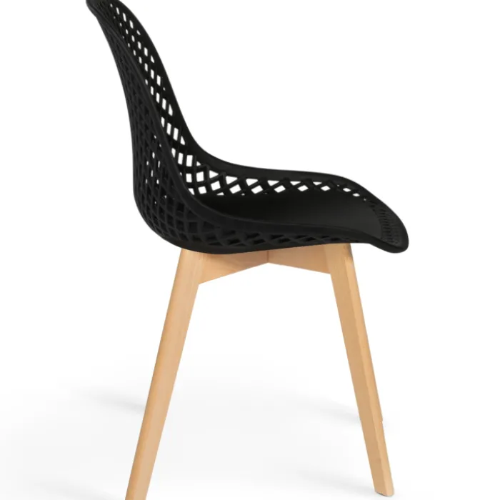 Lot de 4 chaises ajourées dépareillées design