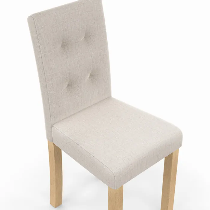 Lot de 6 chaises capitonnées scandinaves en tissu mix color