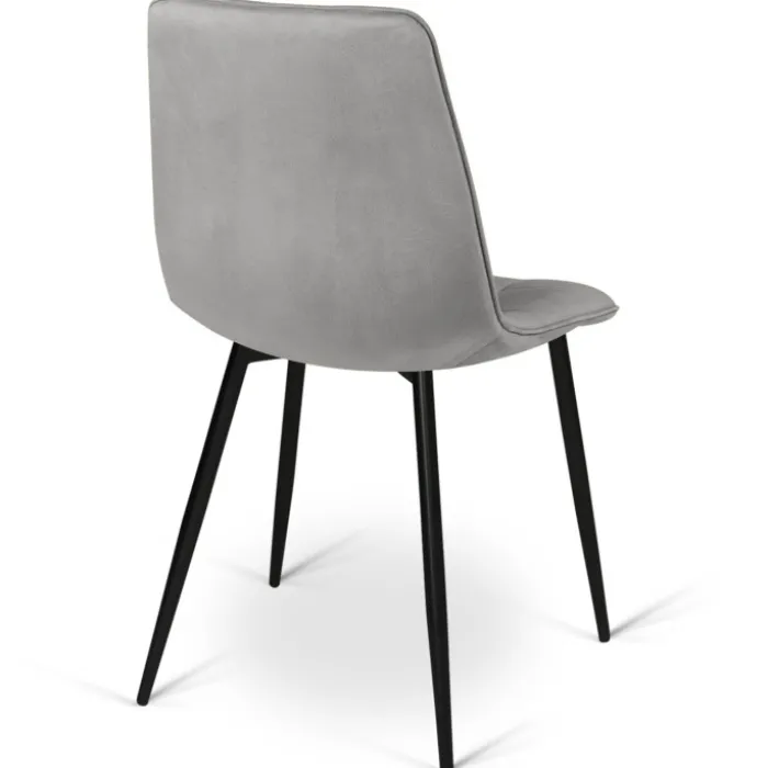 Lot de 6 chaises de salle à manger rose pastel, gris clair et beige
